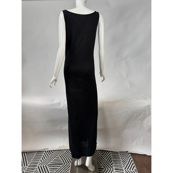 The Limited Black Sleeveless Maxi Dress M Acrylic/Nylon Blend - Picture 4 of 16